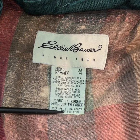 Vintage Eddie Bauer Lined Work Chore Jacket Courdoury - Picture 4 of 6